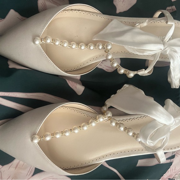 Bella Belle White Weeding Flats